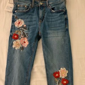 Embroidered Zara jeans
